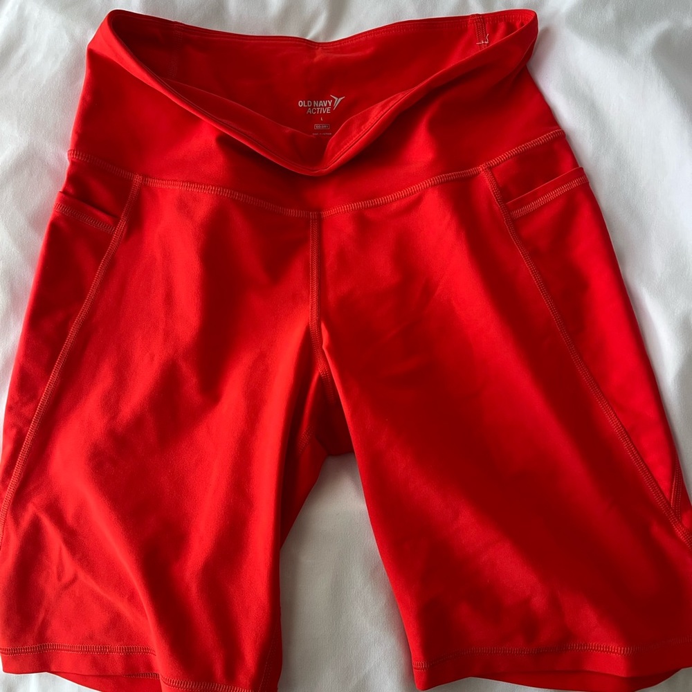 Old Navy Active Go-Dry Shorts. Size Large. Color Red.